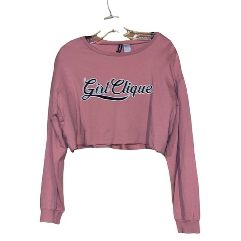H&M Girl Clique cut off crop long sleeve shirt